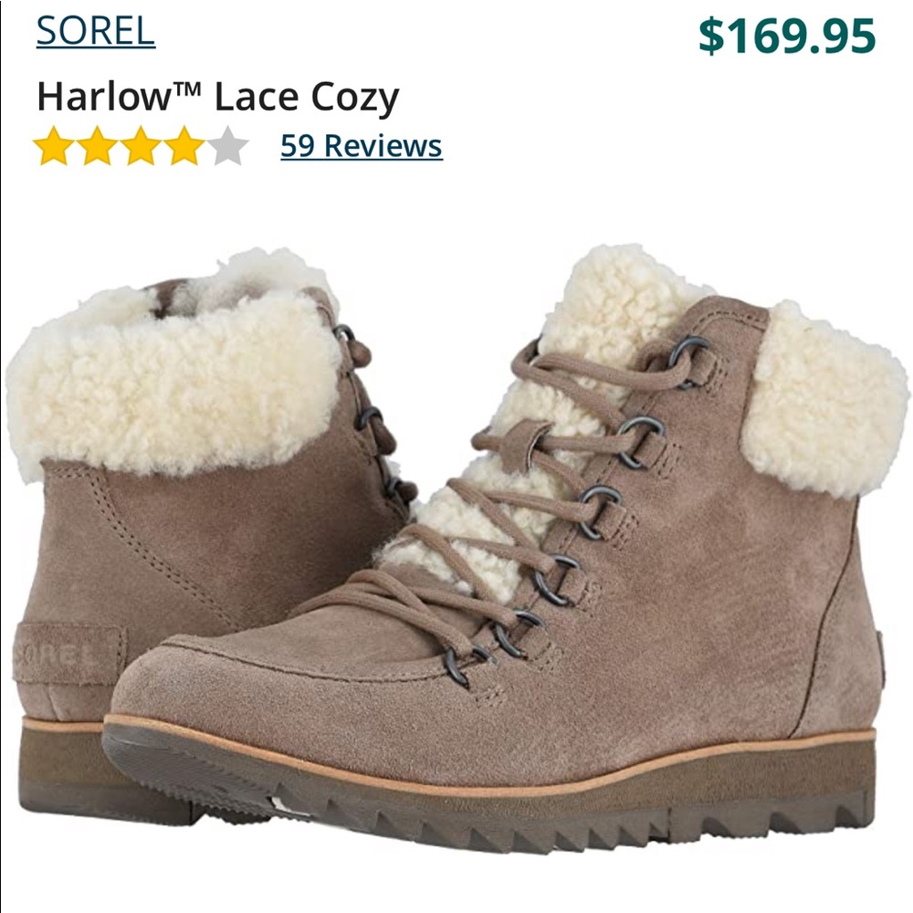 Like-new Sorel Harlow boots
